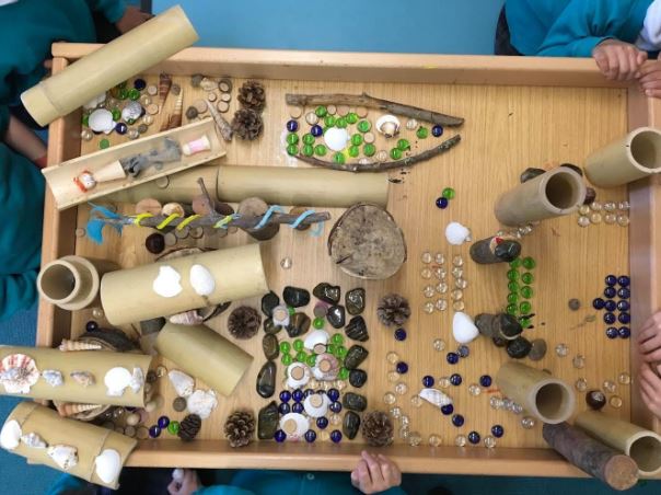 Pre-Prep pupils build new worlds out of shells and stones