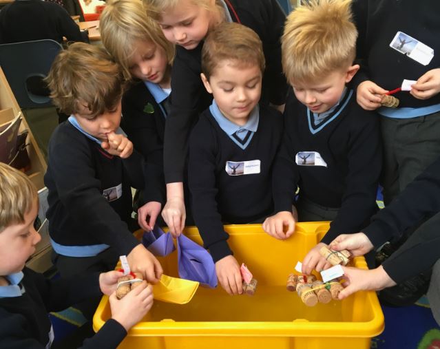 Dame B's Pre-Prep pupils build rafts