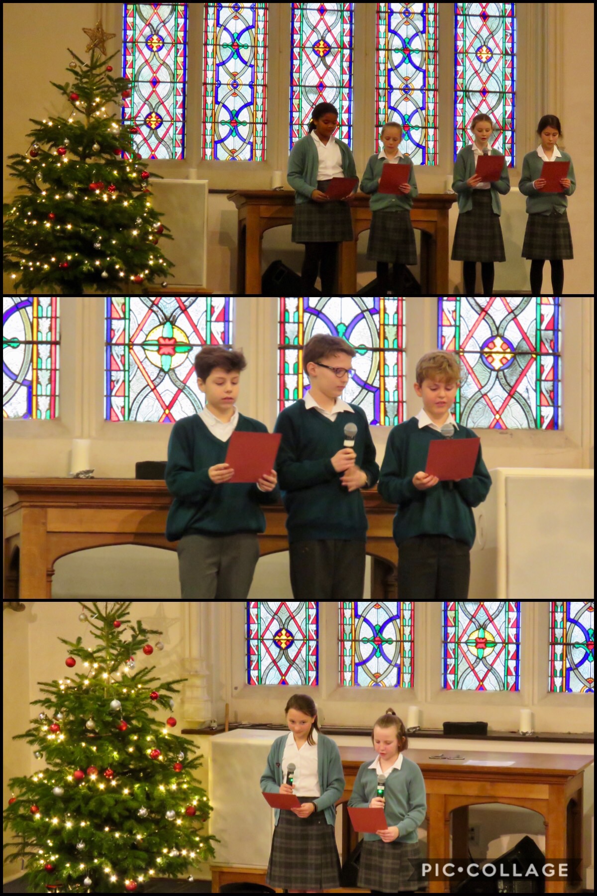 Readers at JS Carol Concert