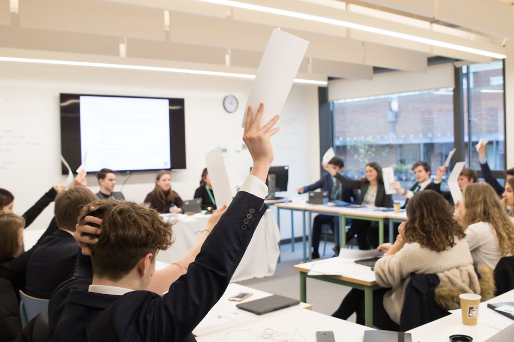 Students at Cambridge Model United Nations