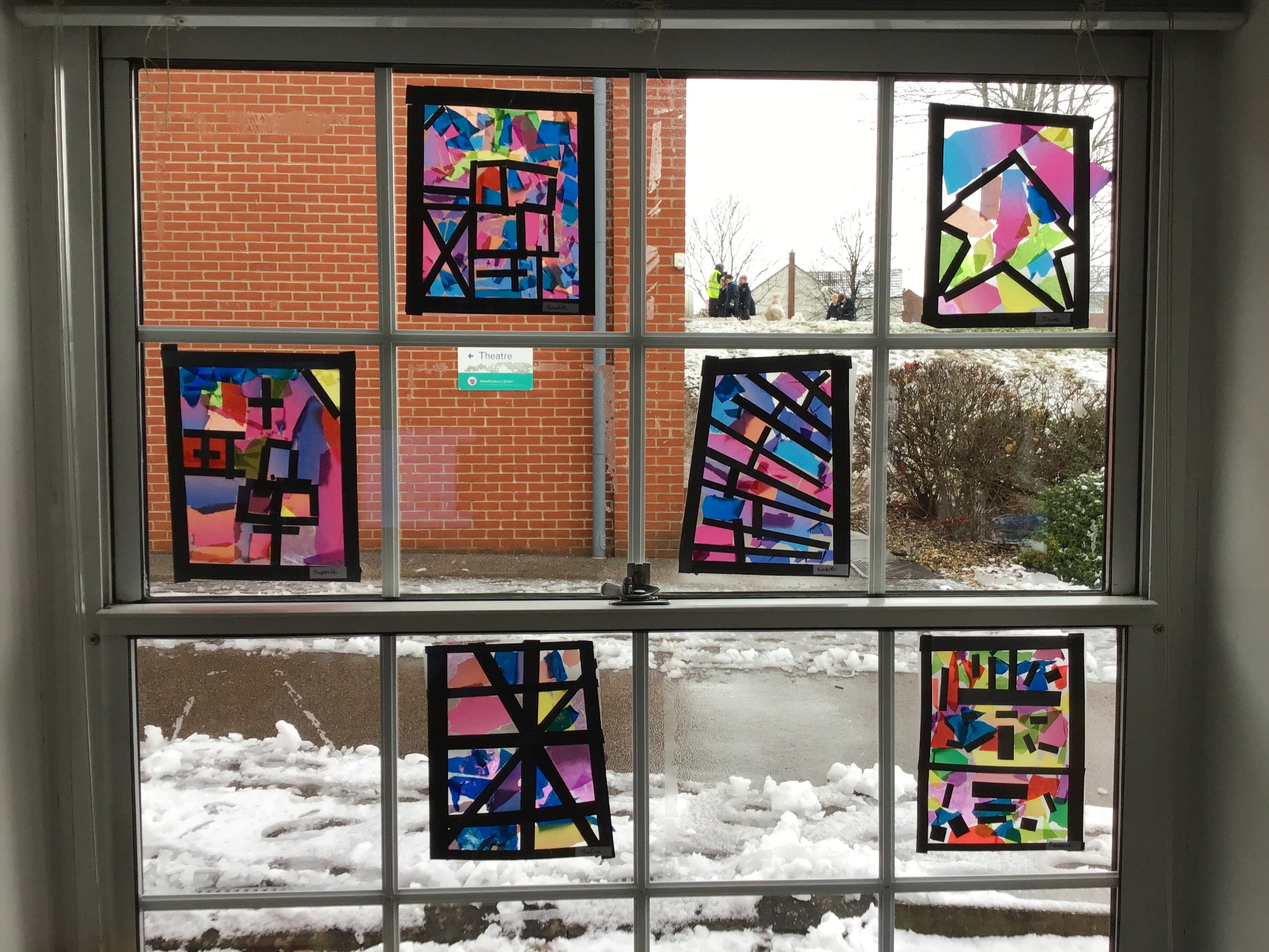 Year 1 learned about Christianity and made their own stained glass windows