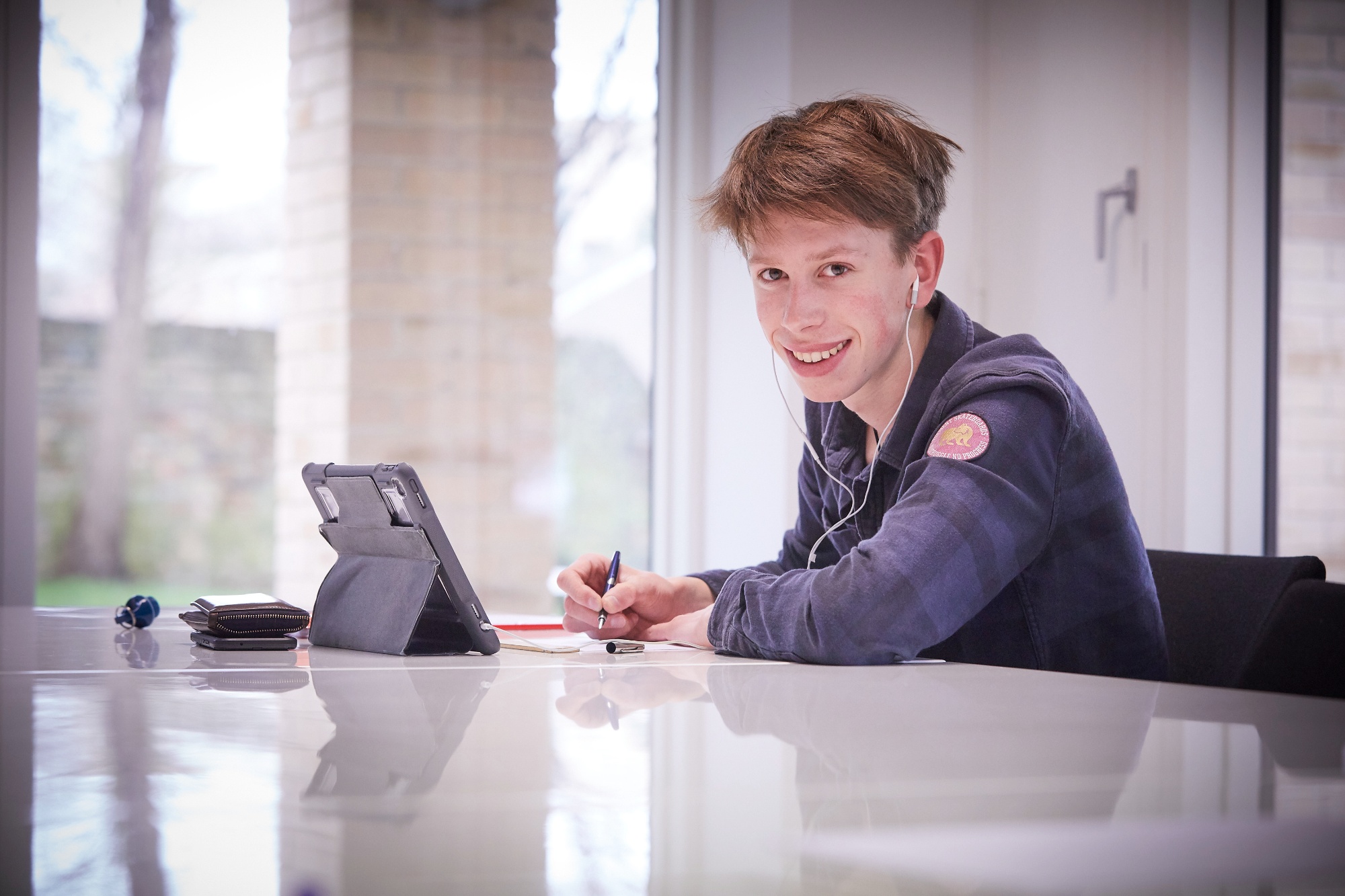 Image of student studying to illustrate link to 'Admissions' page