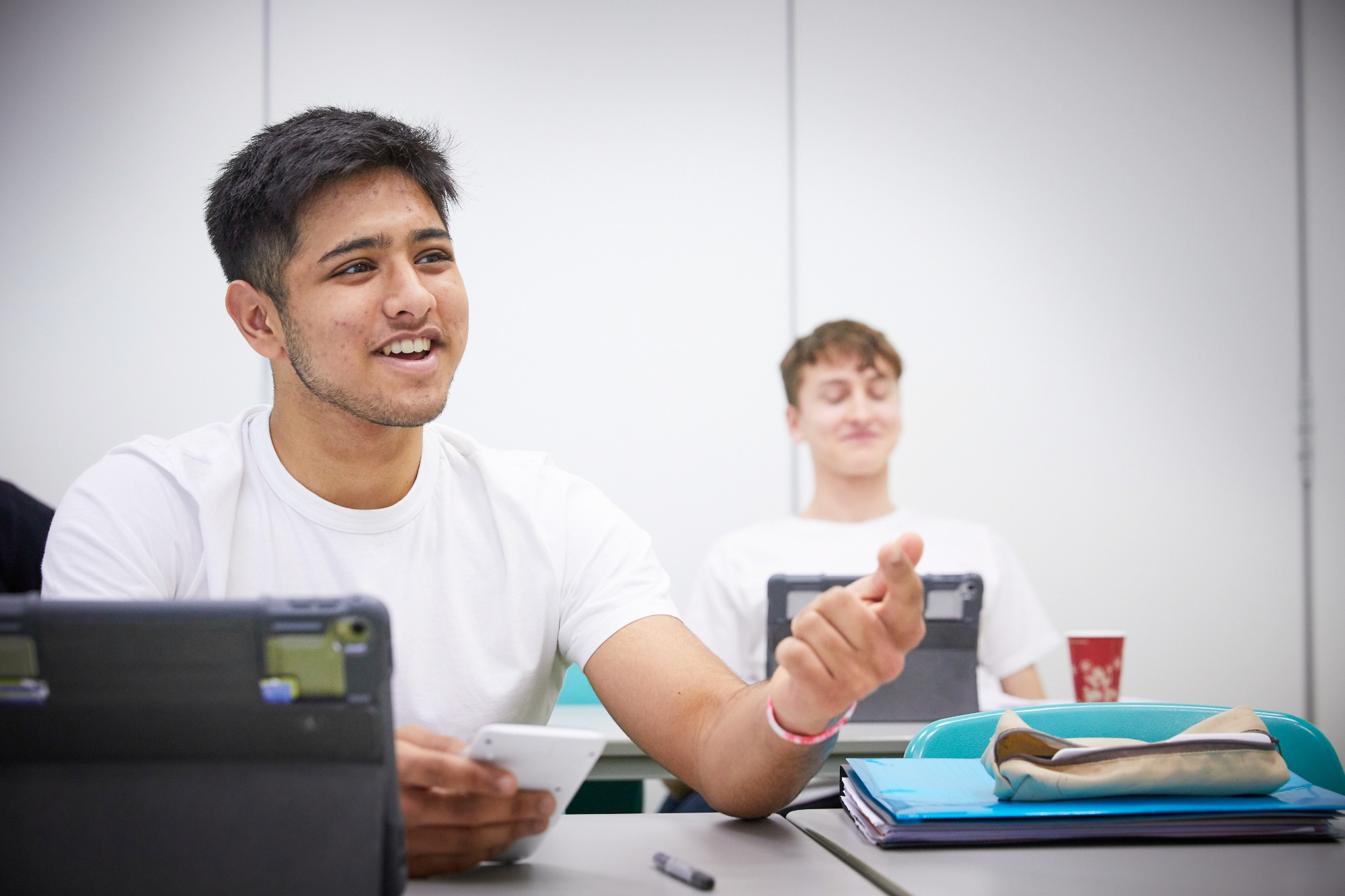 Image of students in sixth form class to illustrate link to 'Your future' page