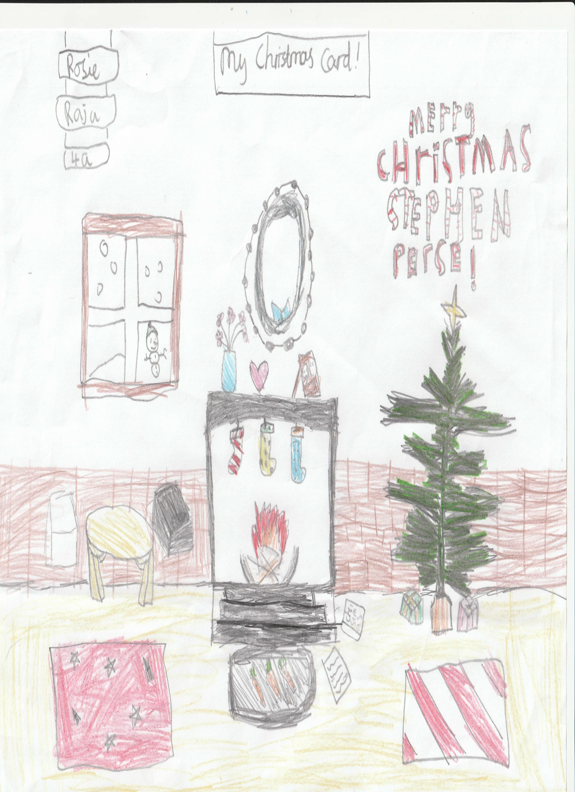 Rosie R - Year 4 Christmas card design winner