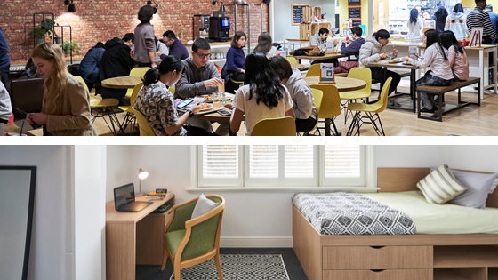 Boarding student room and dining hall
