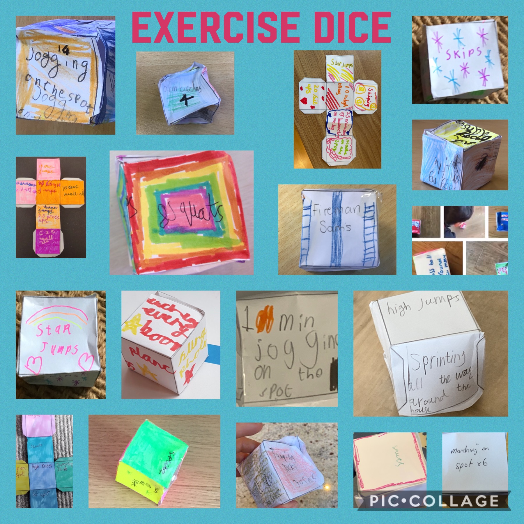 Exercise dice helps to keep PE interesting and fun