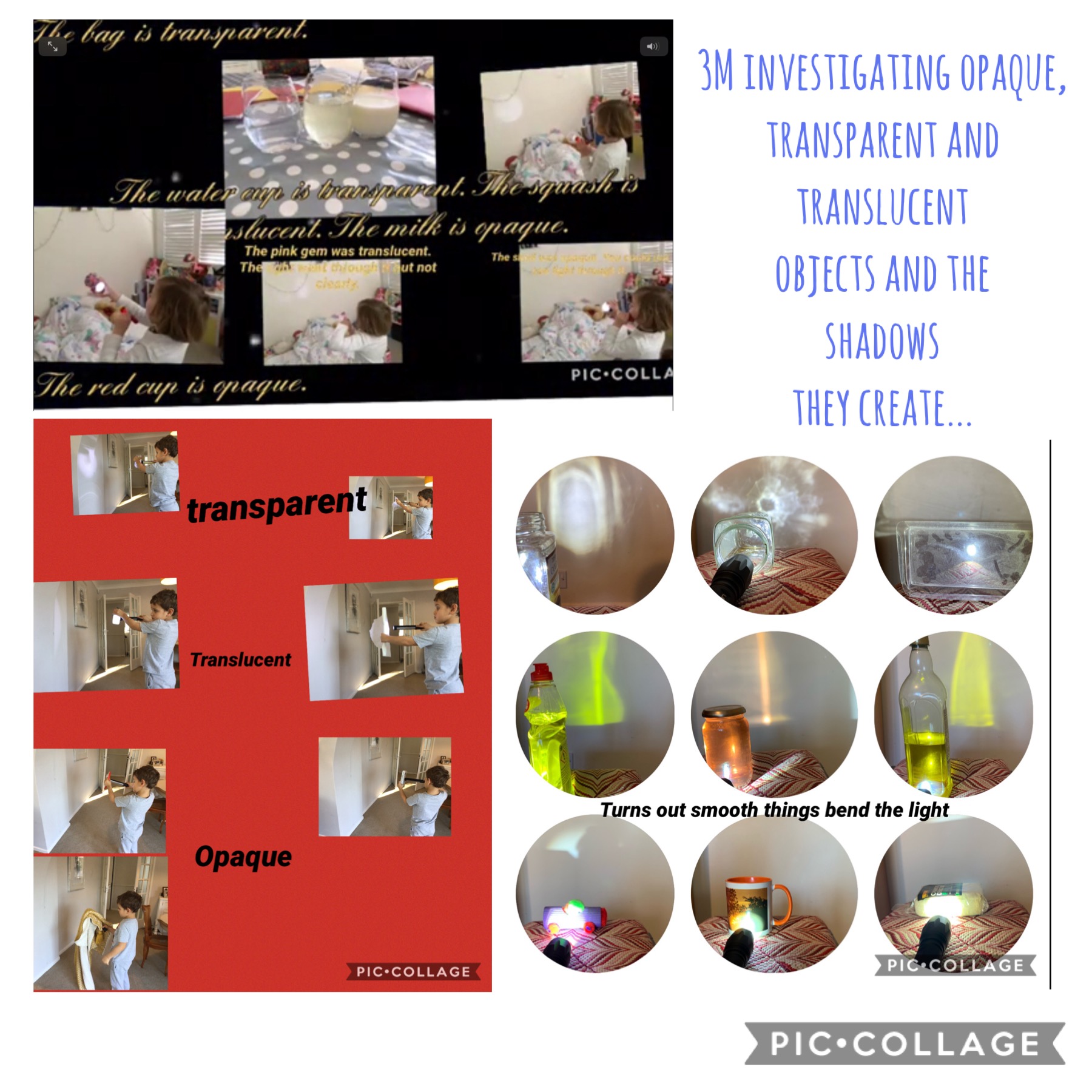 Year 3 learn more about light and shadows by using household objects