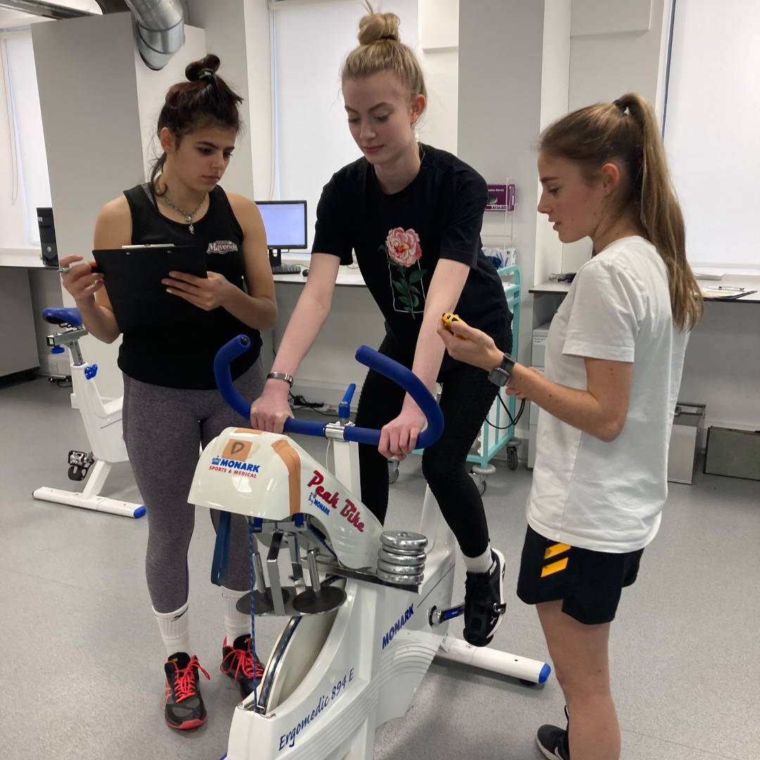 A Level students at ARU Fitness lab
