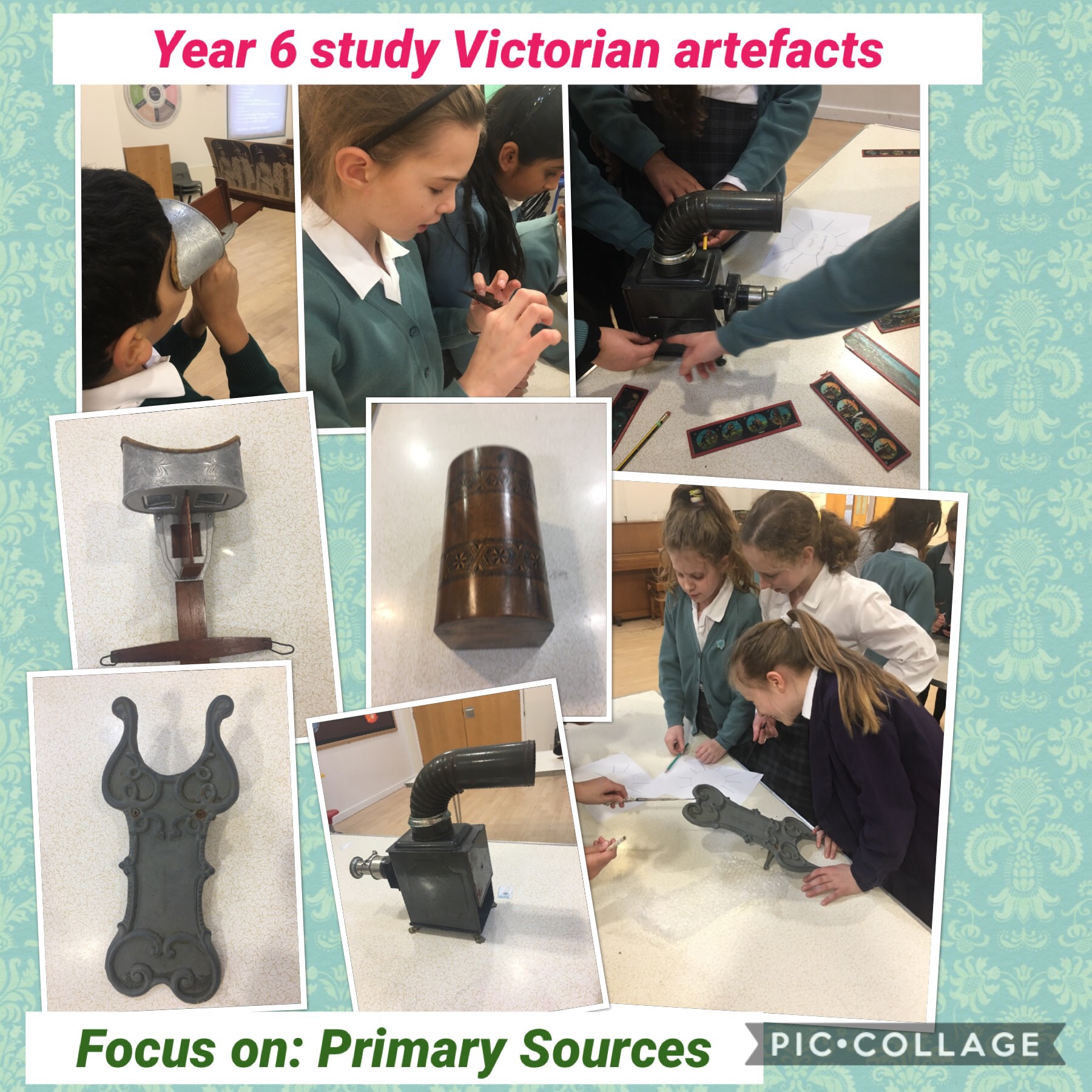 Year 6 pupils learn about Victorian artefacts