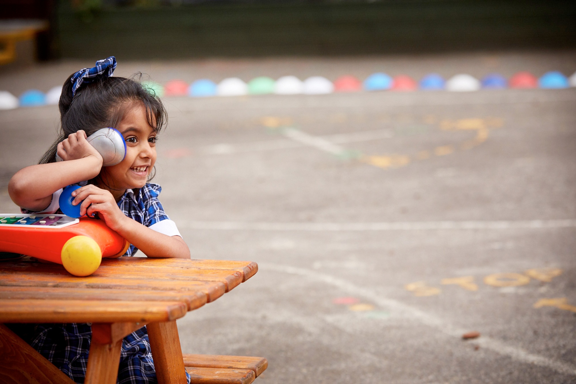 Image of pupil playing outside to illustrate link to 'Open Events' page