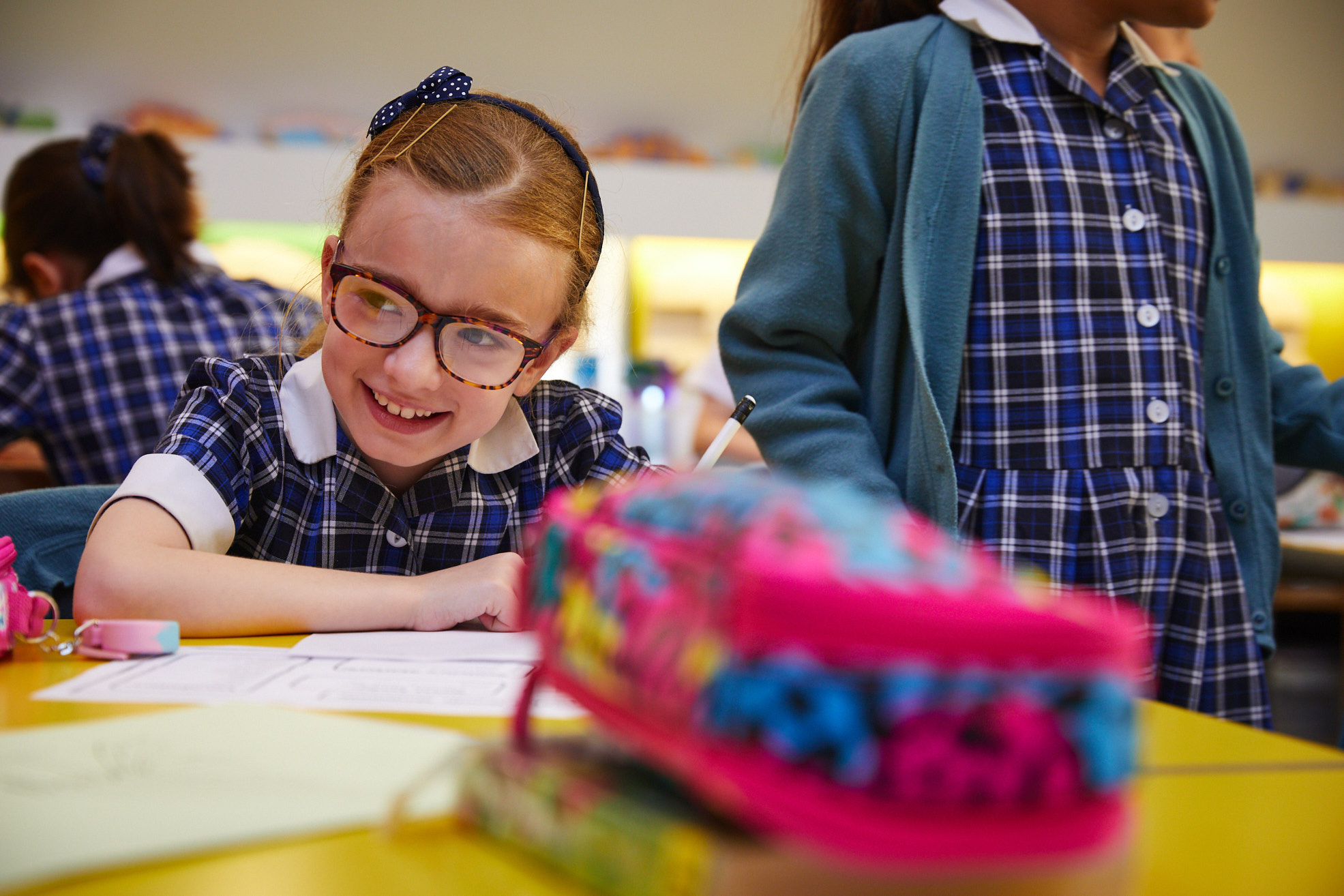 Image of pupil in class to illustrate link to 'Learning habits' page