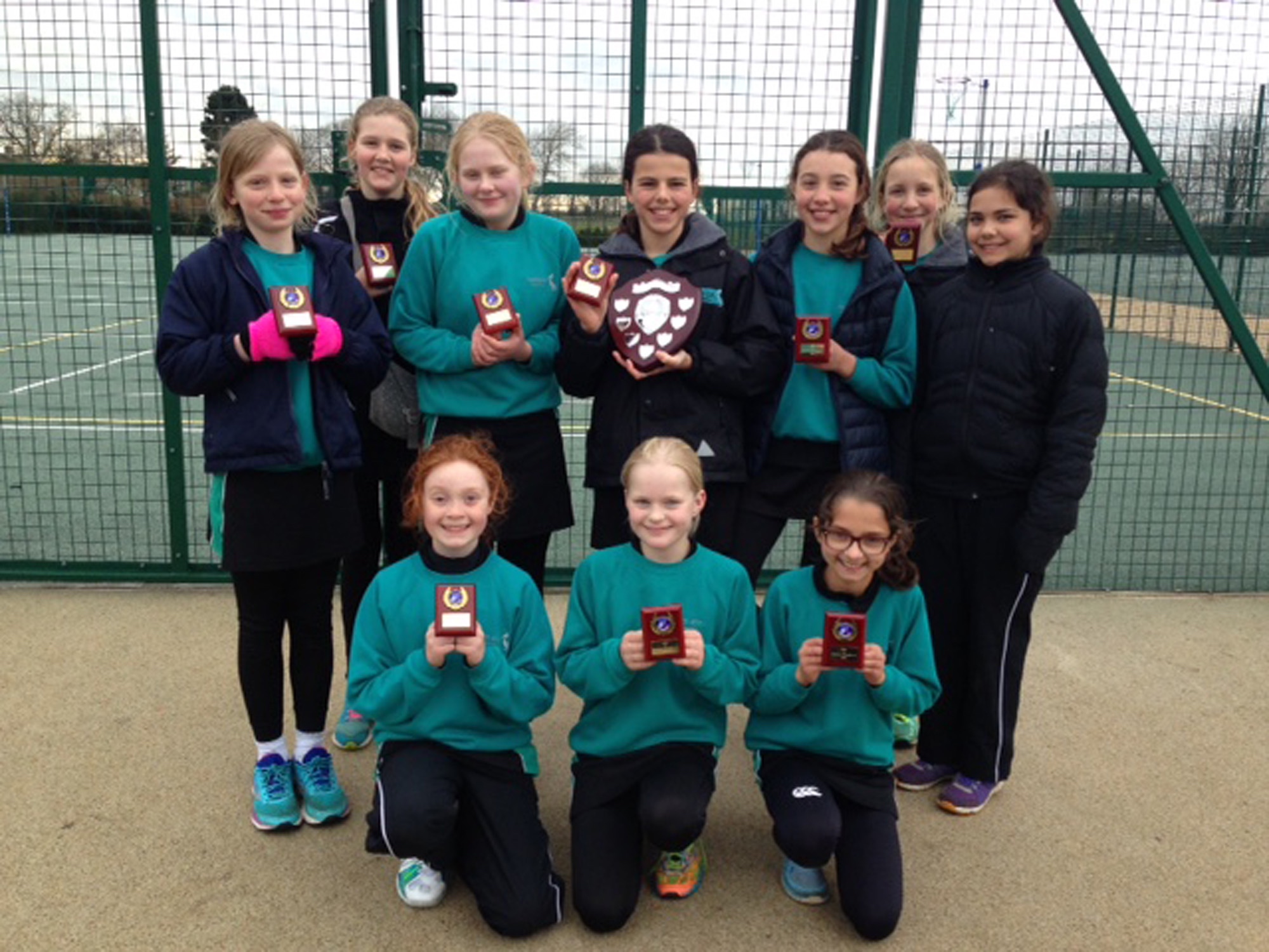 Image of pupils with sports awards to illustrate 'Get active' page
