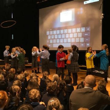 Dame Bradbury's class 3K's assembly on Chocolate