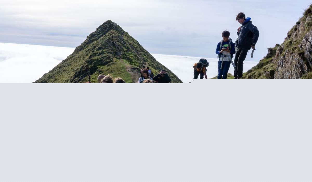 Stephen Perse students climbing the Peaks