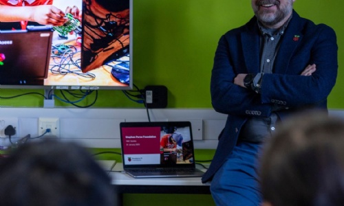 Raspberry Pi CEO Phillip Colligan visits Stephen Perse Sixth Form to give a talk